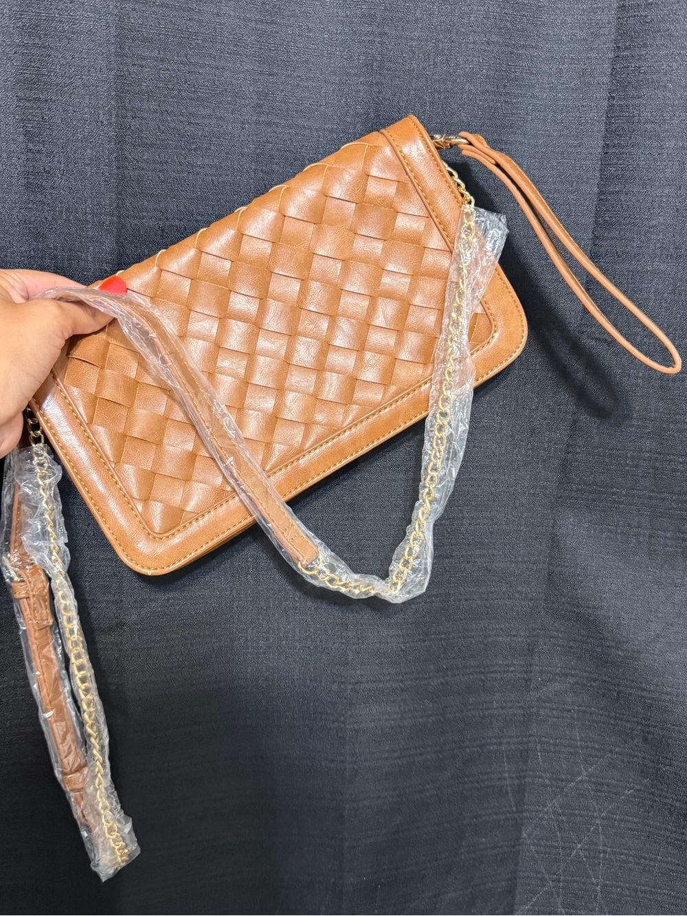 Urban Expressions Woven Crossbody Wristlet Clutch
